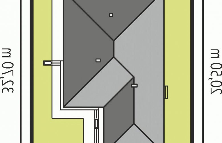 Projekt domu jednorodzinnego Margaret G2 Leca® DOM - Usytuowanie - wersja lustrzana