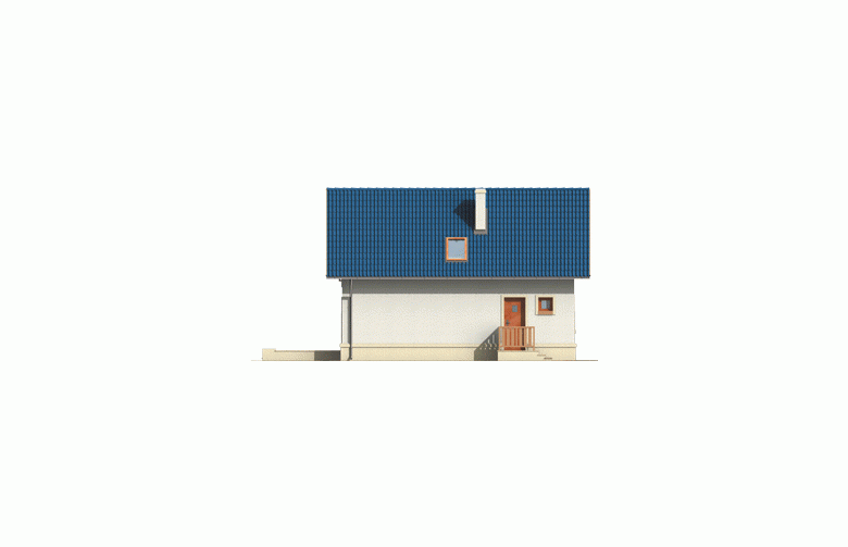 Projekt domu jednorodzinnego Martusia - elewacja 3