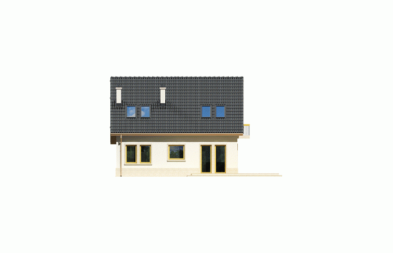 Projekt domu jednorodzinnego Oleńka - elewacja 3