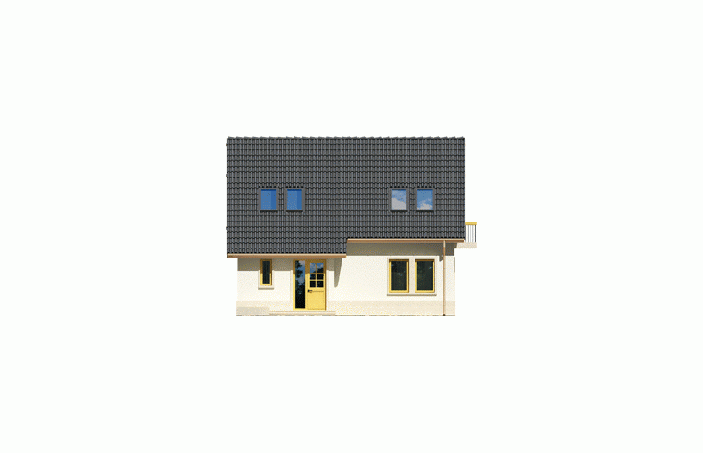 Projekt domu jednorodzinnego Oleńka - elewacja 1
