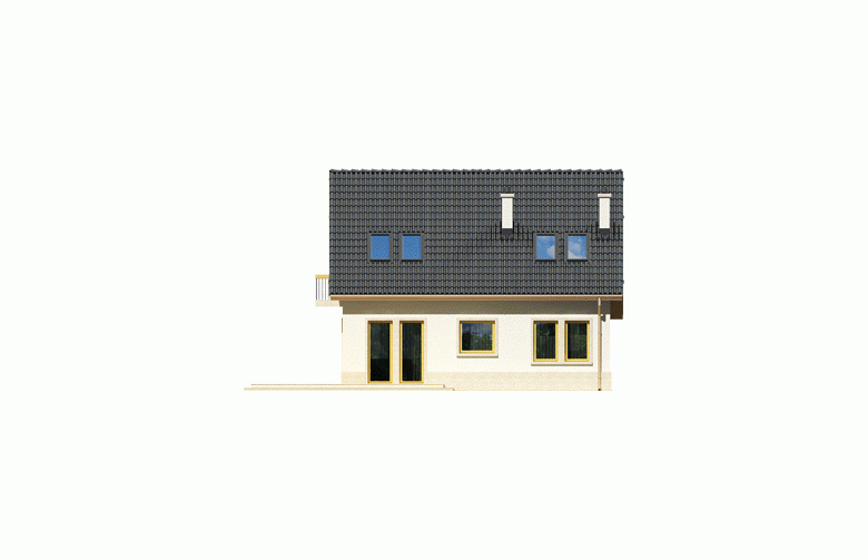 Projekt domu jednorodzinnego Oleńka - elewacja 3