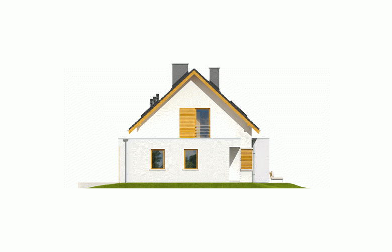 Projekt domu jednorodzinnego Patryk G1 - elewacja 4