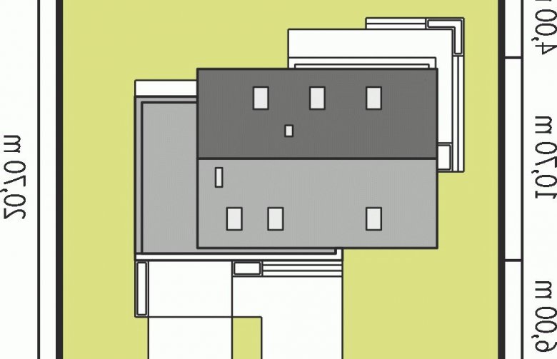 Projekt domu jednorodzinnego Patryk G1 - Usytuowanie - wersja lustrzana