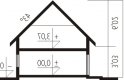 Projekt domu jednorodzinnego Petra G2 - przekrój 1