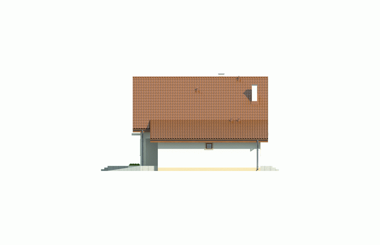 Projekt domu jednorodzinnego Remek G1 - elewacja 2