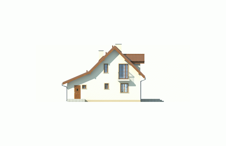 Projekt domu jednorodzinnego Remek G1 - elewacja 3