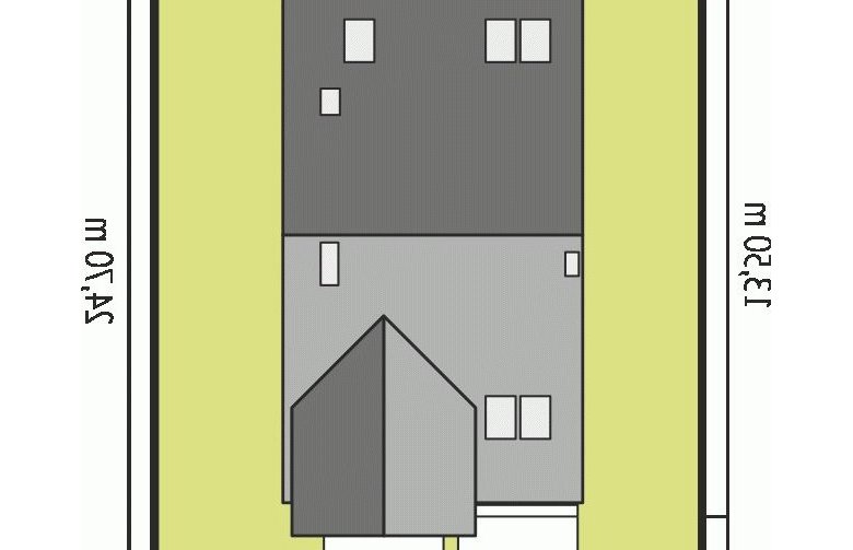 Projekt domu szeregowego Rozanna III G1 - Usytuowanie - wersja lustrzana
