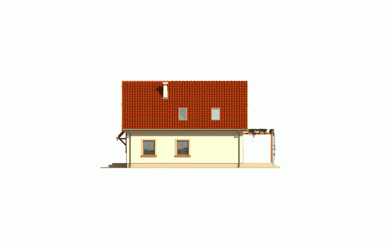 Projekt domu jednorodzinnego Salome G1 - elewacja 4