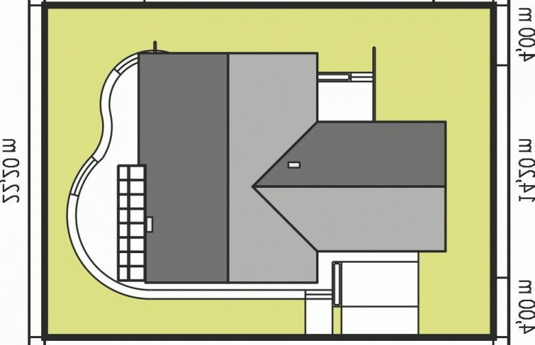 Projekt domu jednorodzinnego Selena G2 - Usytuowanie - wersja lustrzana