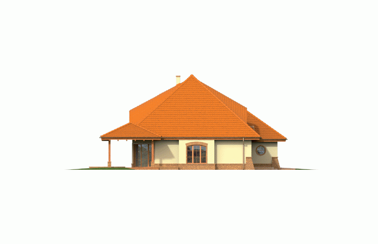 Projekt domu jednorodzinnego Seweryna (mała) G2 - elewacja 4