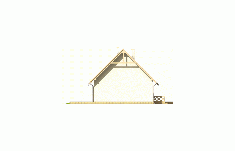 Projekt domu jednorodzinnego Śnieżynka - elewacja 4