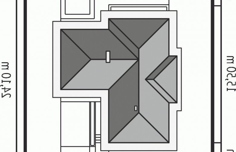 Projekt domu szkieletowego Tom G1 - Usytuowanie - wersja lustrzana