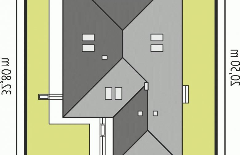 Projekt domu dwurodzinnego Liv 3 G2 - Usytuowanie - wersja lustrzana