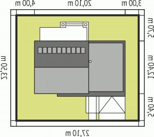 Usytuowanie budynku EX 8 G2 (wersja A) w wersji lustrzanej
