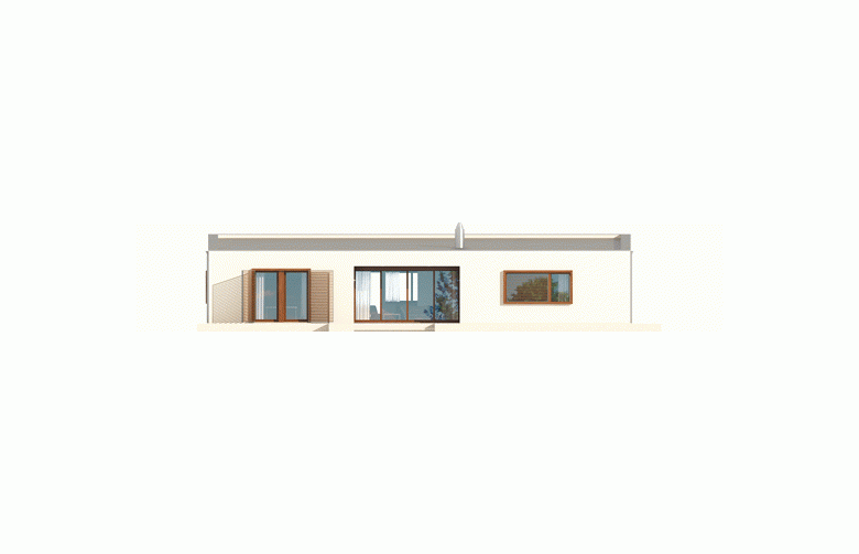 Projekt domu dwurodzinnego EX 8 G2 (wersja C) - elewacja 3