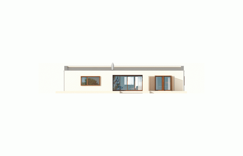 Projekt domu dwurodzinnego EX 8 G2 (wersja C) - elewacja 3