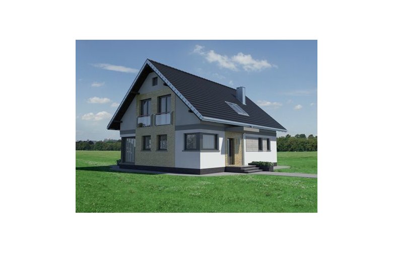 Projekt domu wielorodzinnego Lajkonik - elewacja 3