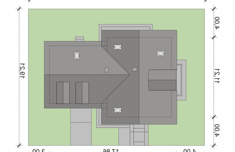 Projekt domu z poddaszem Archimedes 2 - Usytuowanie - wersja lustrzana