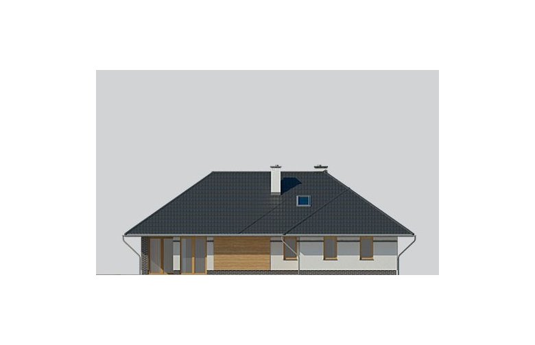 Projekt domu dwurodzinnego LK&1066 - elewacja 3