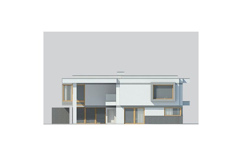 Projekt domu szkieletowego LK&1050 - elewacja 4