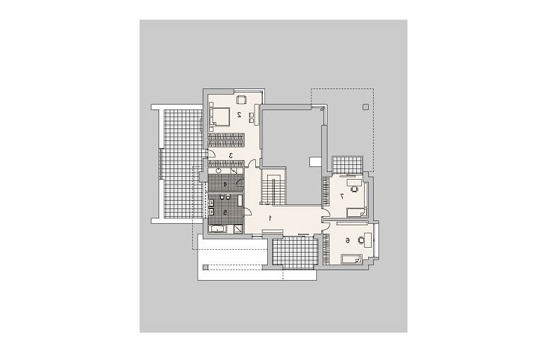 Projekt domu szkieletowego LK&1050 - piętro