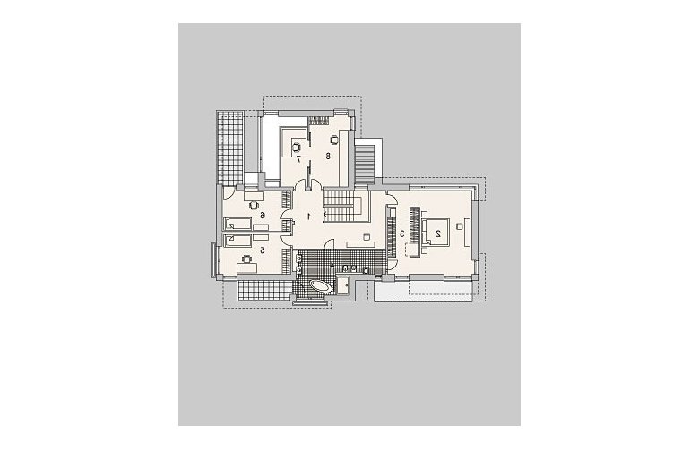 Projekt domu szkieletowego LK&987 - piętro
