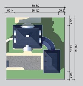 Usytuowanie budynku LK&973 w wersji lustrzanej