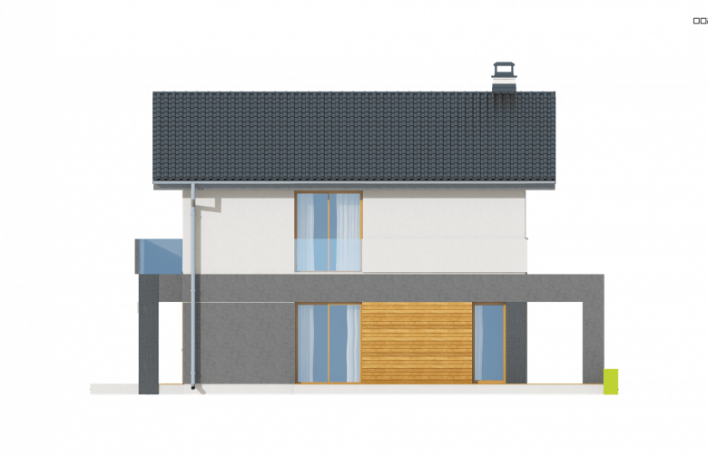 Projekt domu piętrowego Z297 - elewacja 1