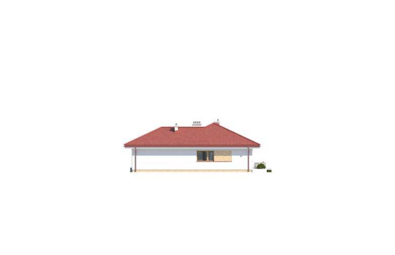 Projekt domu tradycyjnego Kiwi 2 - elewacja 4