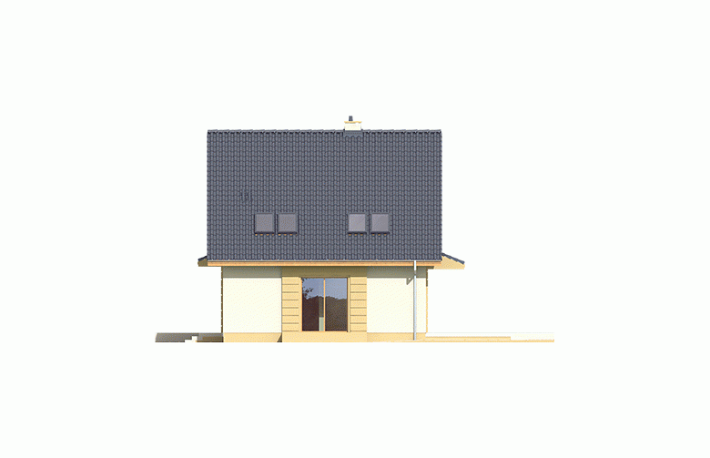 Projekt domu jednorodzinnego Adriana - elewacja 2