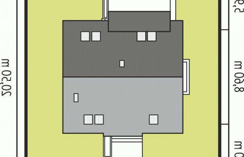 Projekt domu jednorodzinnego Adriana III (wersja B) - Usytuowanie - wersja lustrzana