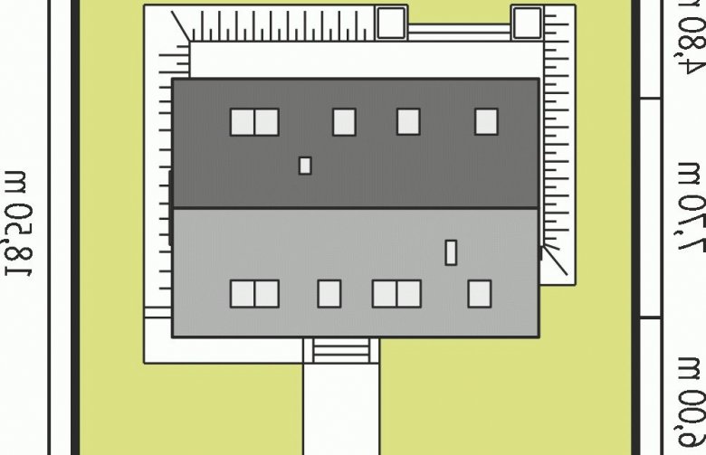Projekt domu wielorodzinnego E2 ECONOMIC (wersja B) - Usytuowanie - wersja lustrzana