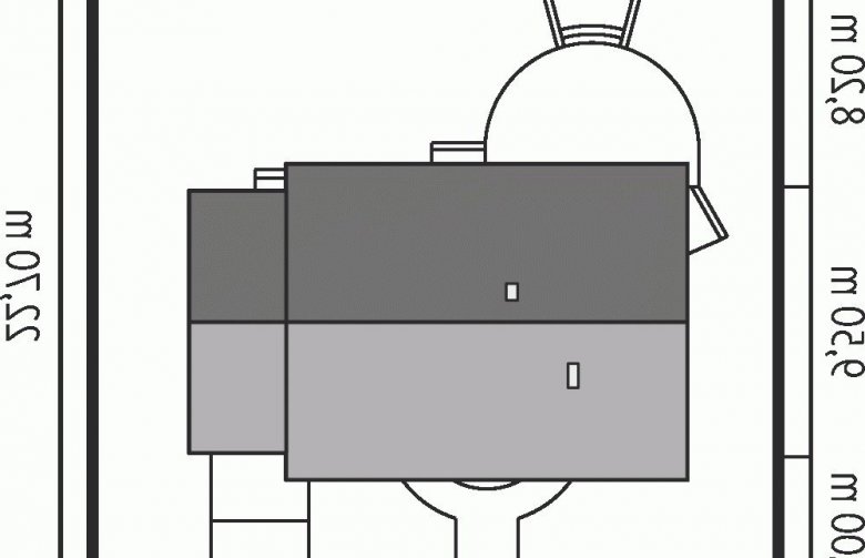 Projekt domu dwurodzinnego Erin III G1 - Usytuowanie - wersja lustrzana