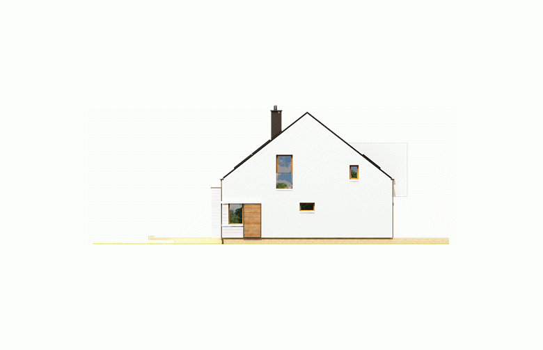 Projekt domu wielorodzinnego EX 9 G1 (wersja B) - elewacja 2