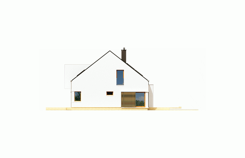 Projekt domu wielorodzinnego EX 9 G1 (wersja B) - elewacja 4