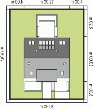 Usytuowanie budynku EX 9 G1 (wersja B) w wersji lustrzanej