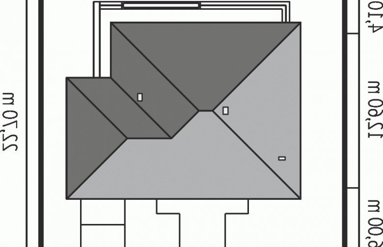 Projekt domu dwurodzinnego Flori III G1 (wersja B) Leca® DOM - Usytuowanie - wersja lustrzana