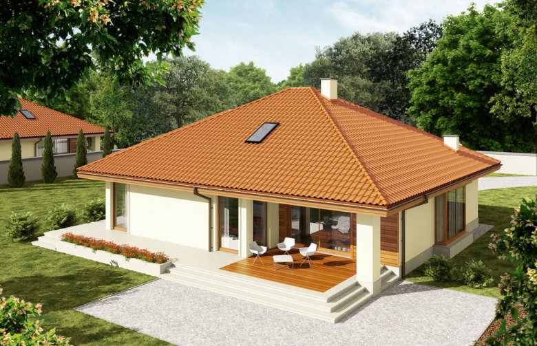 Projekt domu dwurodzinnego Flori III G1 (wersja B) Leca® DOM