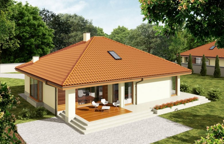 Projekt domu dwurodzinnego Flori III G1 (wersja B) Leca® DOM