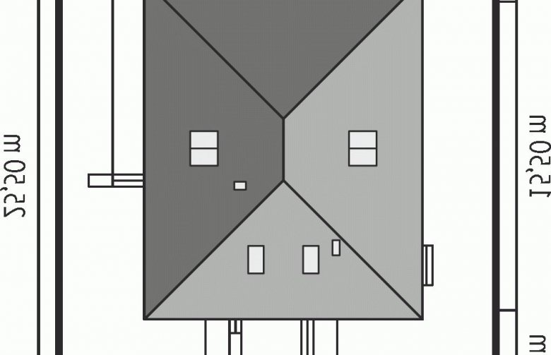 Projekt domu dwurodzinnego Liv 3 - Usytuowanie - wersja lustrzana