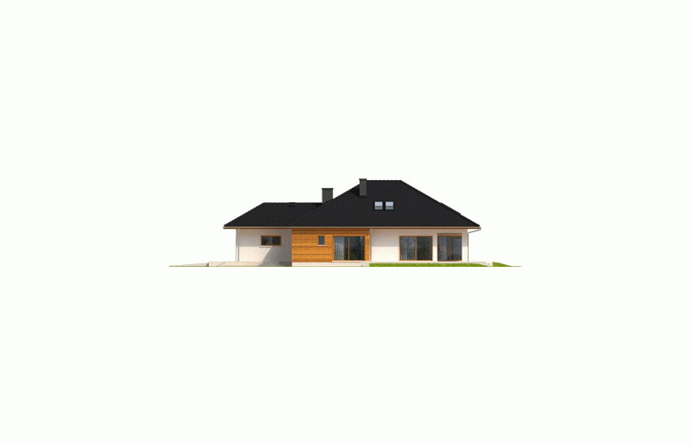 Projekt domu dwurodzinnego Liv 3 G1 - elewacja 4