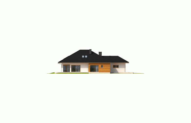 Projekt domu dwurodzinnego Liv 3 G1 - elewacja 4