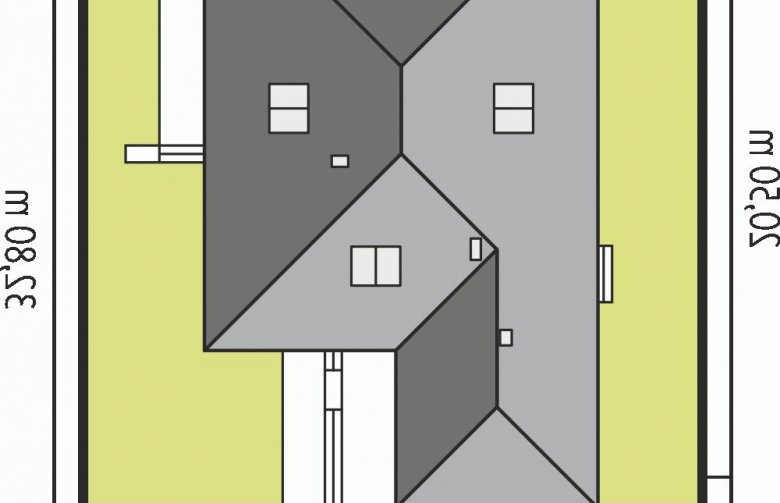 Projekt domu dwurodzinnego Liv 3 G1 - Usytuowanie - wersja lustrzana
