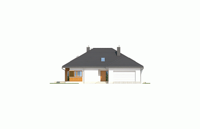 Projekt domu dwurodzinnego Marcel G2 - elewacja 1