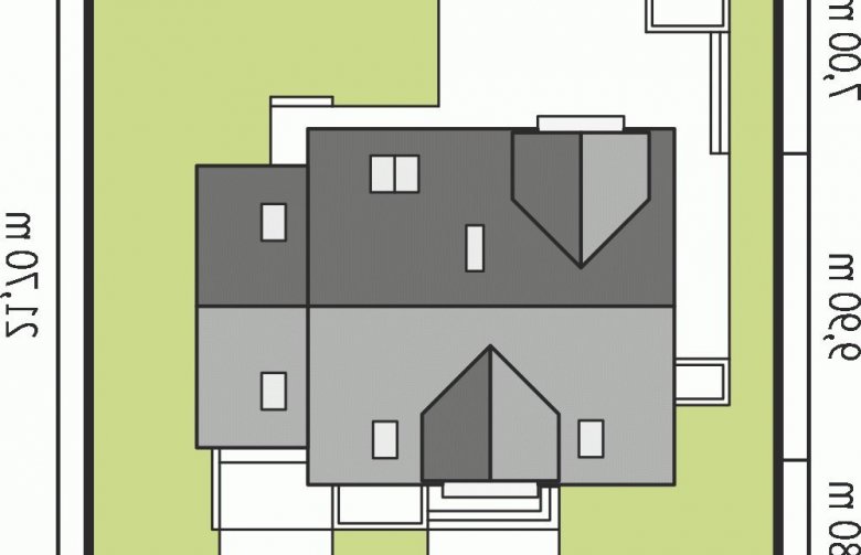 Projekt domu jednorodzinnego Marisa G1 ENERGO - Usytuowanie - wersja lustrzana