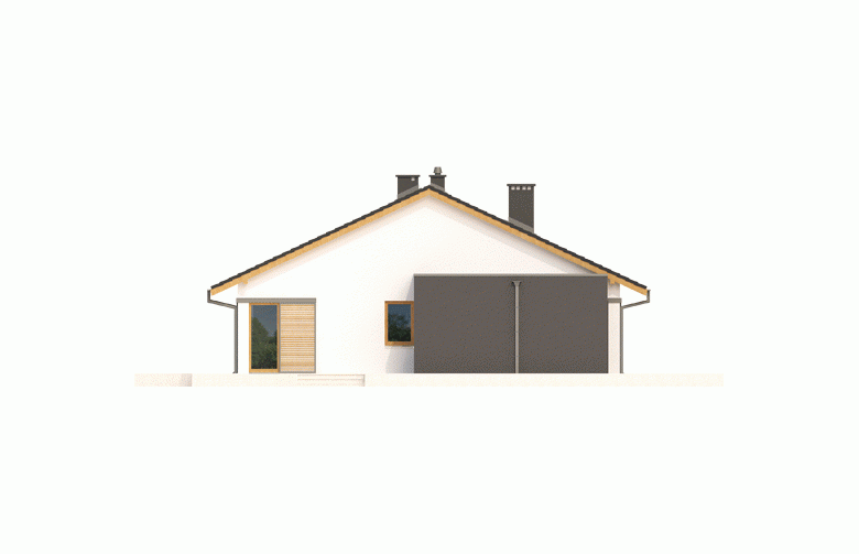 Projekt domu dwurodzinnego Rafael III G1 - elewacja 2
