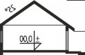 Projekt domu dwurodzinnego Dominik G2 (wersja A) - przekrój 1