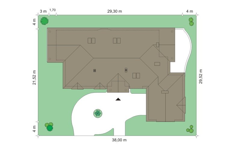 Projekt domu dwurodzinnego Rezydencja Parkowa (472) - Usytuowanie