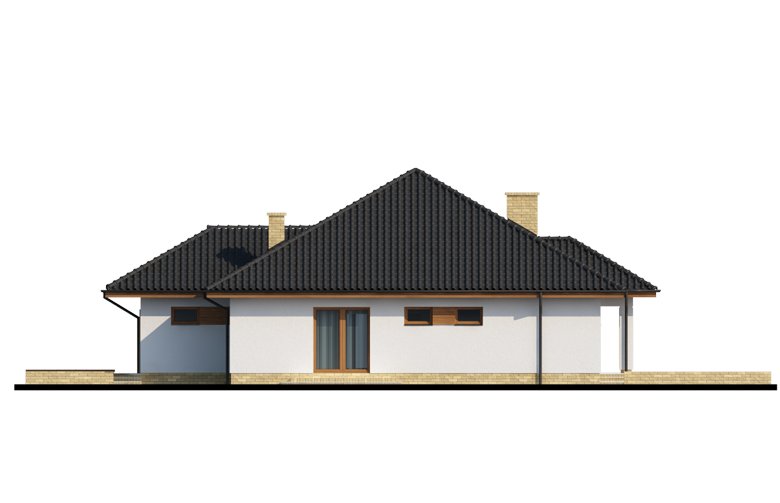 Projekt domu jednorodzinnego Kroton - elewacja 3
