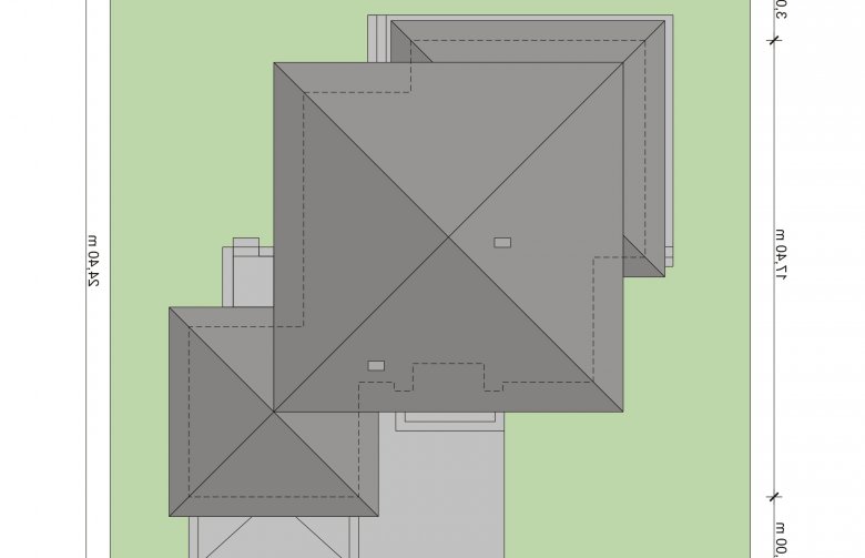 Projekt domu szkieletowego Sima 2 - Usytuowanie - wersja lustrzana